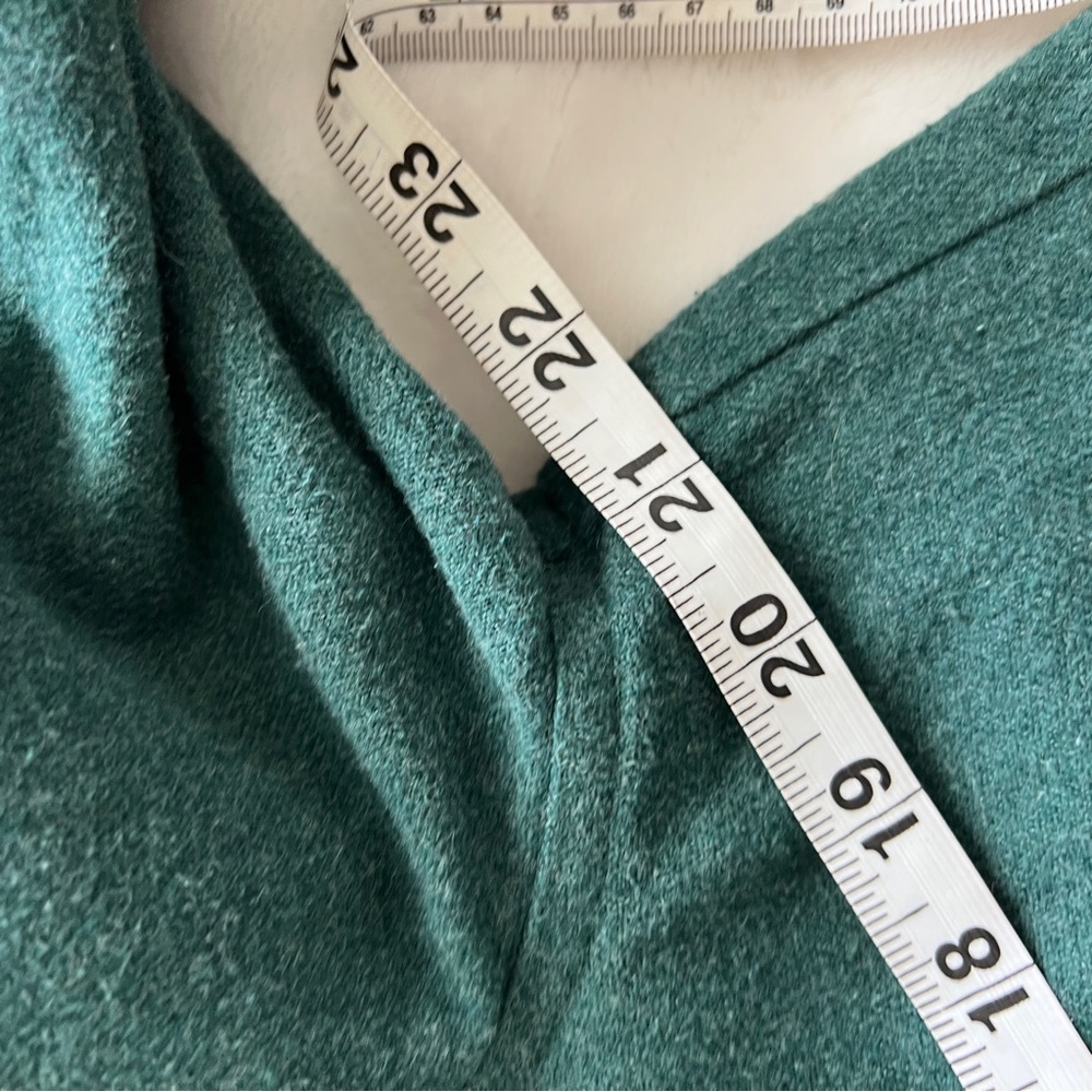 Madewell Teal Green Flannel Button Down Shirt Medium Oversized Ex-Boyfriend Top - Picture 9 of 10
